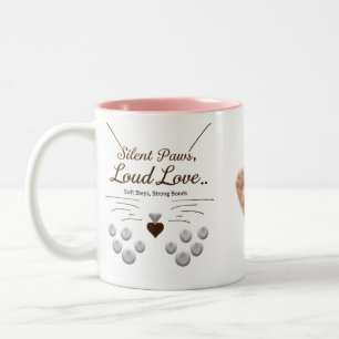 Silent Paws, Loud Love – Luxury Gold Cat Two-Tone Coffee Mug
