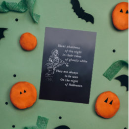 Silent phantoms of the night - Vintage Halloween Holiday Card