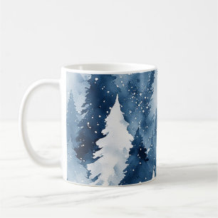 Silent Pines Winter Forest Coffee Mug
