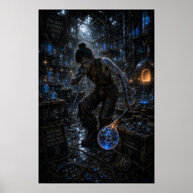 Silent Rage / Glass Blower / Factory Workshop Poster (Front)