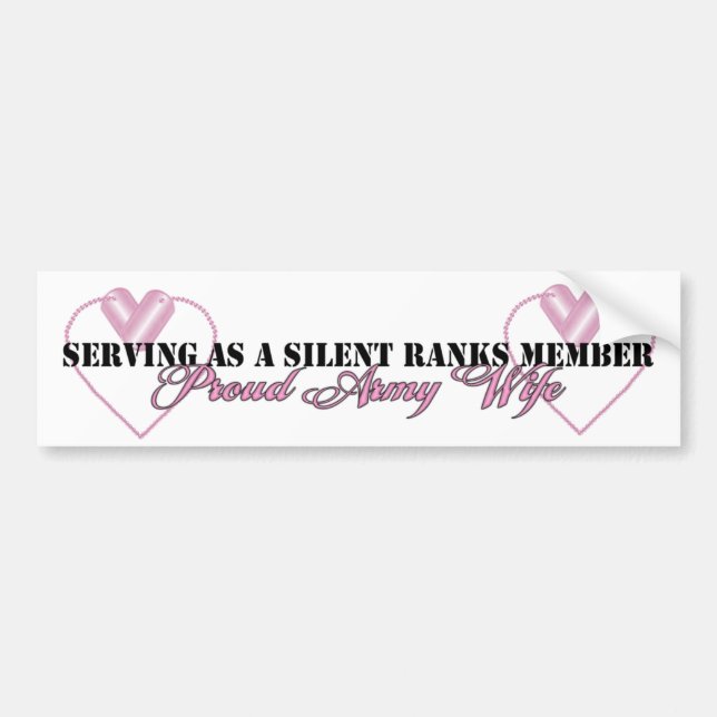 Silent Rank Member Bumper Sticker (Front)