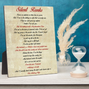 Silent Ranks Plaque with Easle