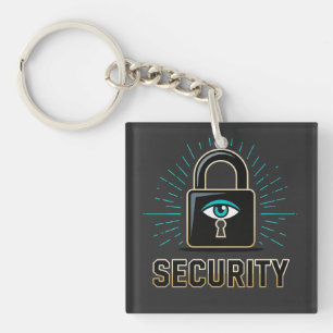 Silent Roles™ All Seeing Eye Lock Graphic Key Ring