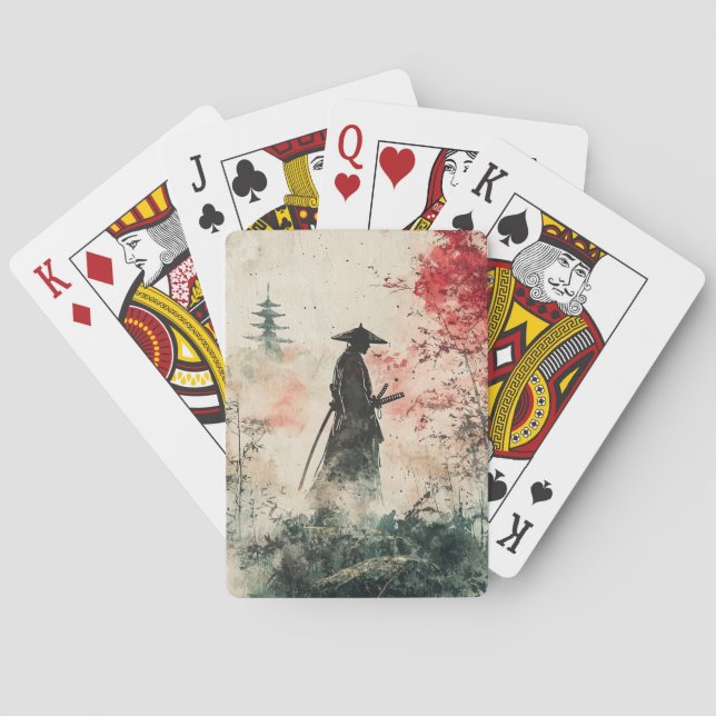 Silent Samurai Crimson Forest (1) Playing Cards (Back)
