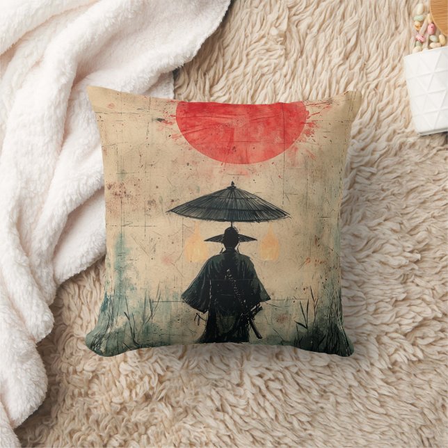 Silent Samurai Crimson Forest (2) Cushion (Blanket)