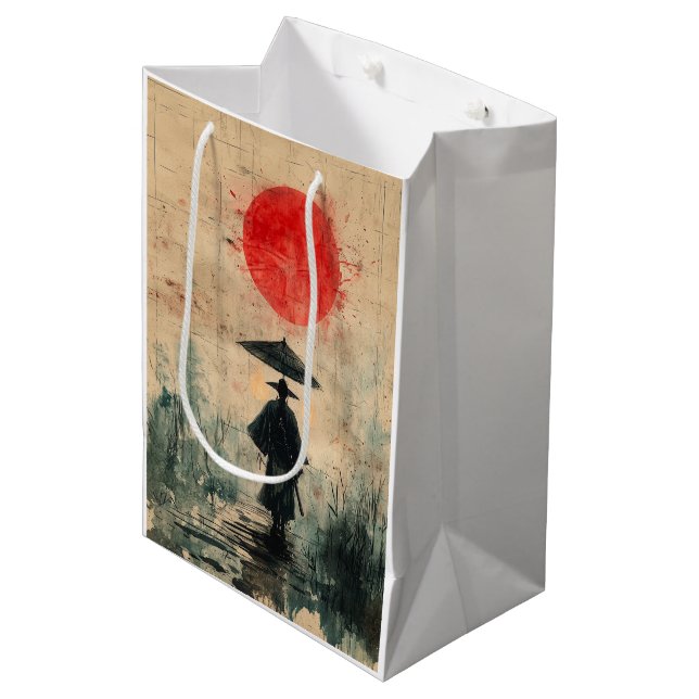 Silent Samurai Crimson Forest (2) Medium Gift Bag (Front Angled)