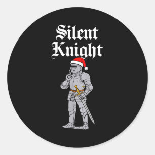 Silent Santa Knight Christmas Medieval Costume Men Classic Round Sticker