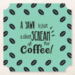 SILENT SCREAM PAPER COASTER