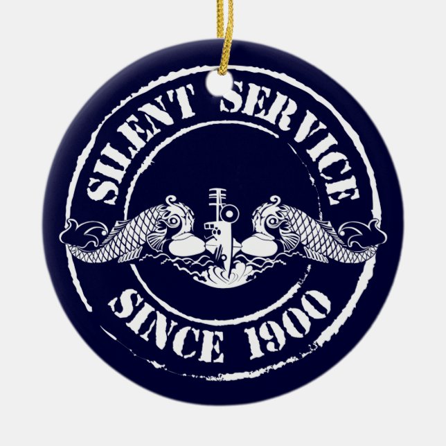 Silent Service Ceramic Ornament (Front)