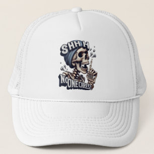 Silent Skeleton: Unveiling the Mysterious Bandana  Trucker Hat
