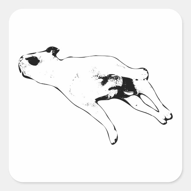 Silent Sleigh-Eve Stretch Square Sticker (Front)