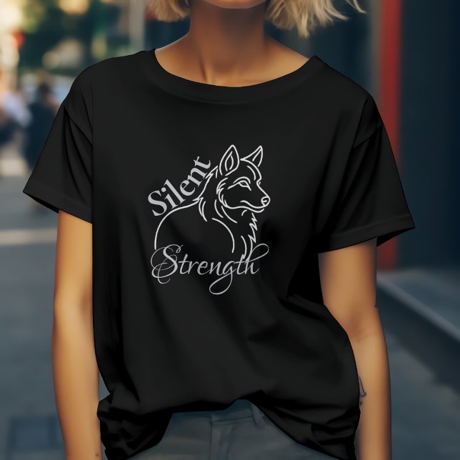 Silent Strength Wolf T-Shirt (Creator Uploaded)