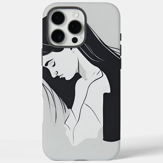 Silent Struggles: Sad Girl - iPhone / iPad case (Back)