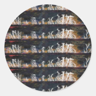 "Silent Thunder #2" Tiled Abstract Design Sticker