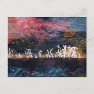 "Silent Thunder" Abstract Design Postcard