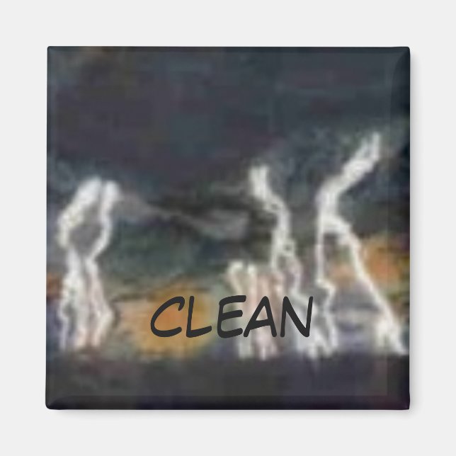 "Silent Thunder" Abstract Dishwasher Status Magnet (Front)