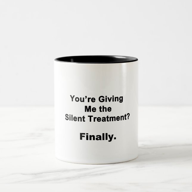 Silent Treatment Two-Tone Coffee Mug (Center)