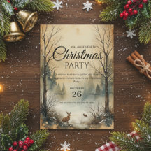 Silent Watch in the Winter Holiday Invitation Card