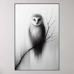 Silent Watcher Abstract Poster