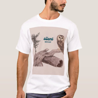 Silent Watcher – Aesthetic Owl Nature Illustration T-Shirt