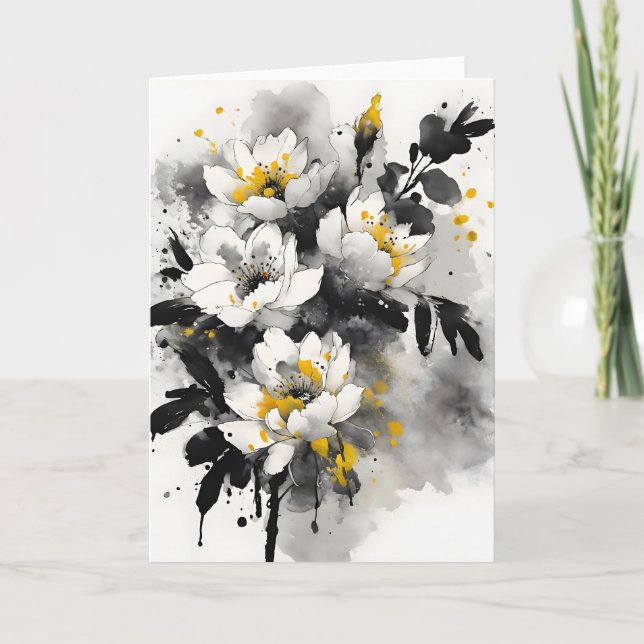 Silente tomentosa - Watercolor flowers Card (Front)