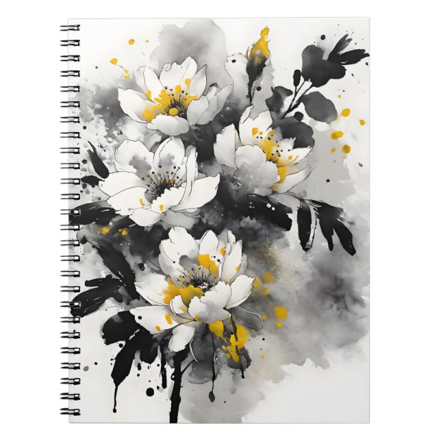 Silente tomentosa - Watercolor flowers Notebook (Front)