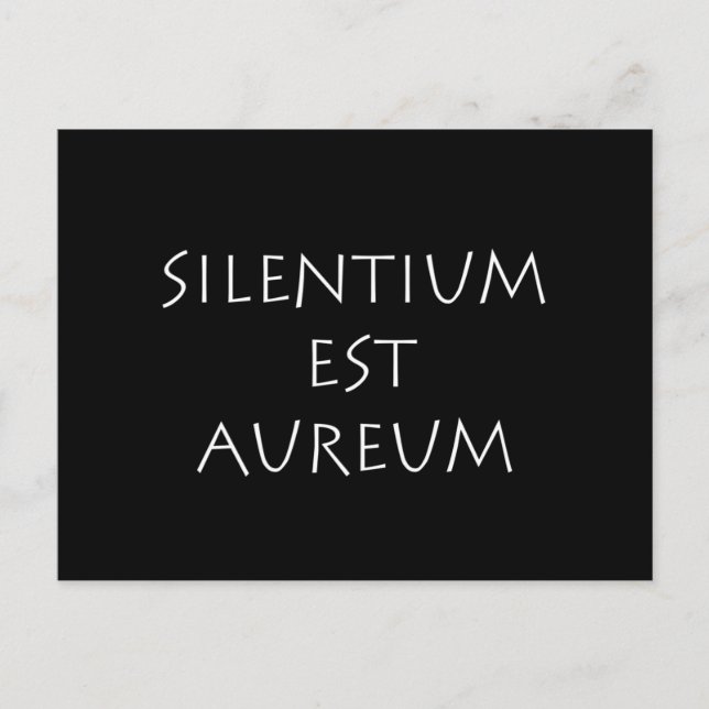 Silentium est aureum postcard (Front)