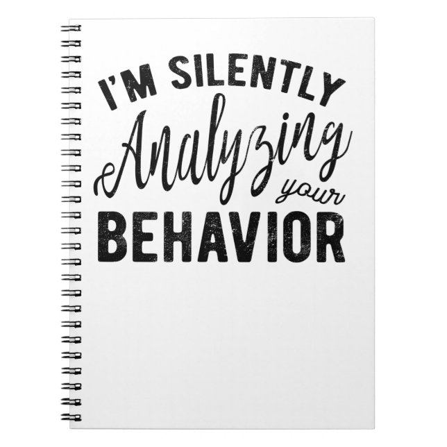 Silently Analysing Your Behaviour Notebook (Front)