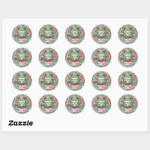 Silently Judging You – Cute Frog Cottagecore Stick Classic Round Sticker