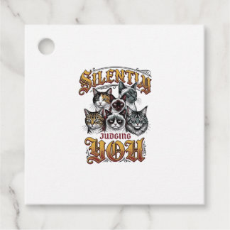 Silently Judging You Vintage Cat Graphic T-Shirt_1 Favour Tags