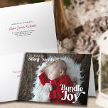 Silents Nights Bundle of Joy Baby Christmas Photo Holiday Card<br><div class="desc">We traded our Slient Nights for a Bundle of Joy - baby announcement christmas card with photo and ornate typography. Hand lettered in casual script and festive typography with plenty of space for you to introduce your new baby, include birth stats and your christmas wishes. The photo template is set...</div>