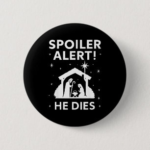 Siler Christmas Nativity Scene Funny Christian Slo 6 Cm Round Badge