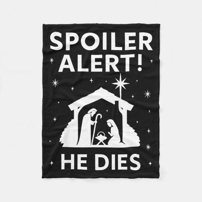 Siler Christmas Nativity Scene Funny Christian Slo Fleece Blanket (Front)