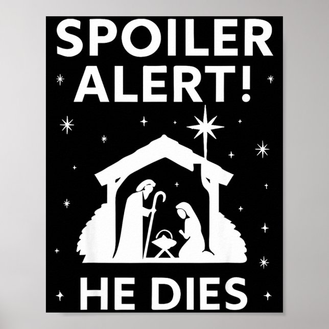 Siler Christmas Nativity Scene Funny Christian Slo Poster (Front)