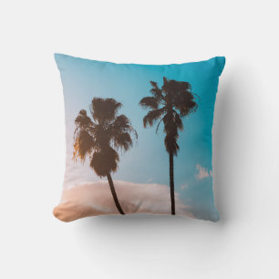 Silhoette of palm tree cushion
