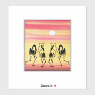 Silhouette African Art, Awesome Break Dance
