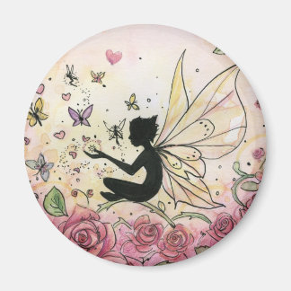 Silhouette and Roses Magnet