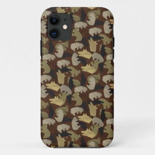Silhouette Animal Camouflage Brown iPhone 11 Case