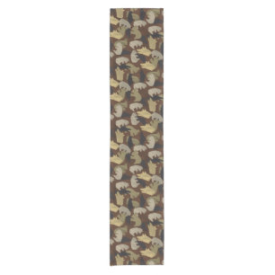 Silhouette Animal Camouflage Brown Short Table Runner