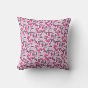 Silhouette Animal Camouflage Pink Cushion