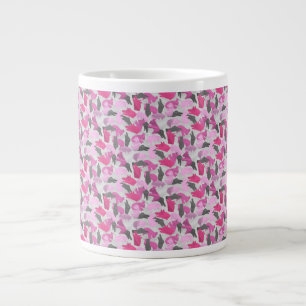 Silhouette Animal Camouflage Pink Large Coffee Mug