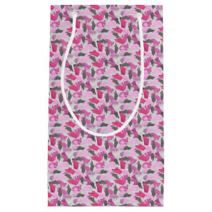 Silhouette Animal Camouflage Pink Small Gift Bag