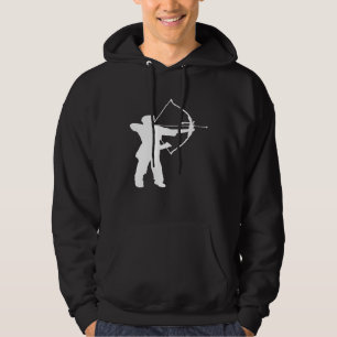 Silhouette Archery Archer Player Bow And Arrow Sho Hoodie