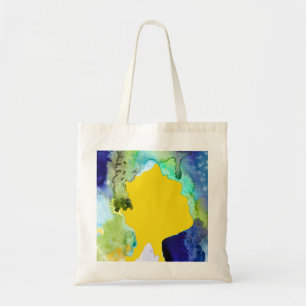 Silhouette art abstract watercolor tote bag