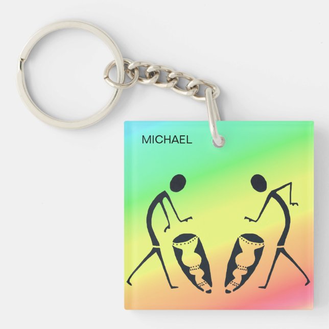 Silhouette Awesome Celebration of Colours Key Ring (Front)