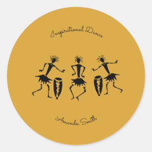 Silhouette, Awesome Inspirational Dance Classic Round Sticker