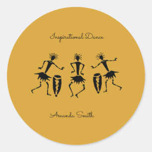 Silhouette, Awesome Inspirational Dance Classic Round Sticker