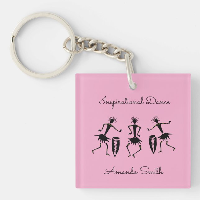 Silhouette, Awesome Inspirational Dance Key Ring (Front)