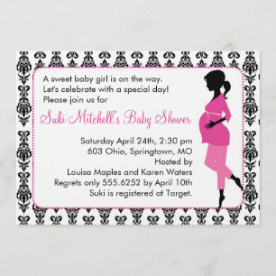 Silhouette Baby Shower Invitations