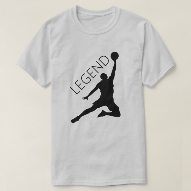 Silhouette Basketball Player T-Shirt (Design Front)